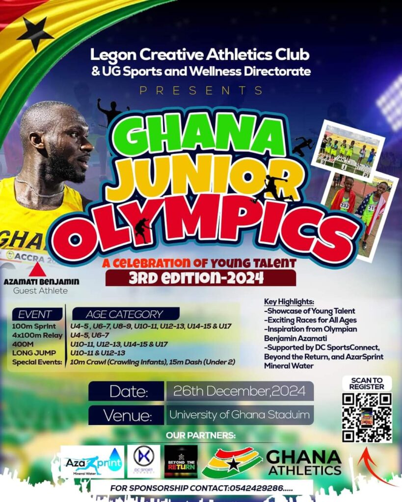 Official Registration Portal Now Open for Ghana Junior Olympics