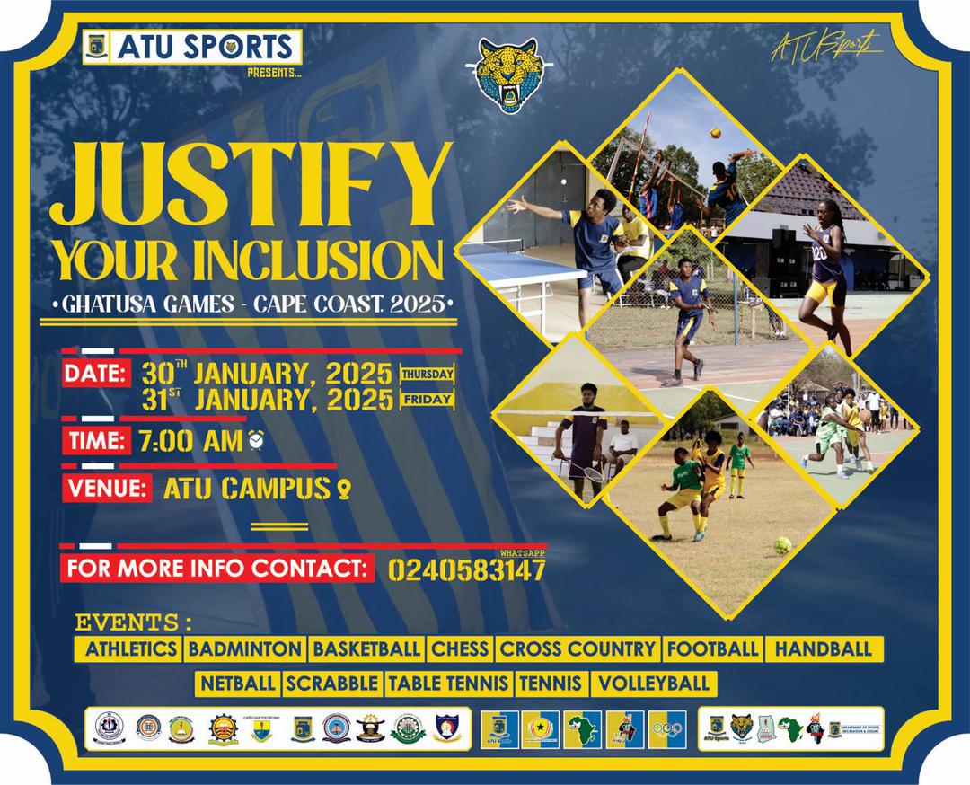 ATU Justify for GHATUSA Games Fixed for January 30 & 31