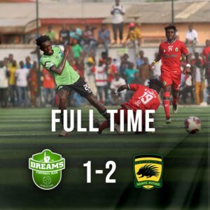 Dreams FC loses 2:1 to Asante Kotoko at Tuba AstroTurf