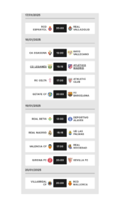 La Liga Match Day 20 Fixtures - 2024/2025 season