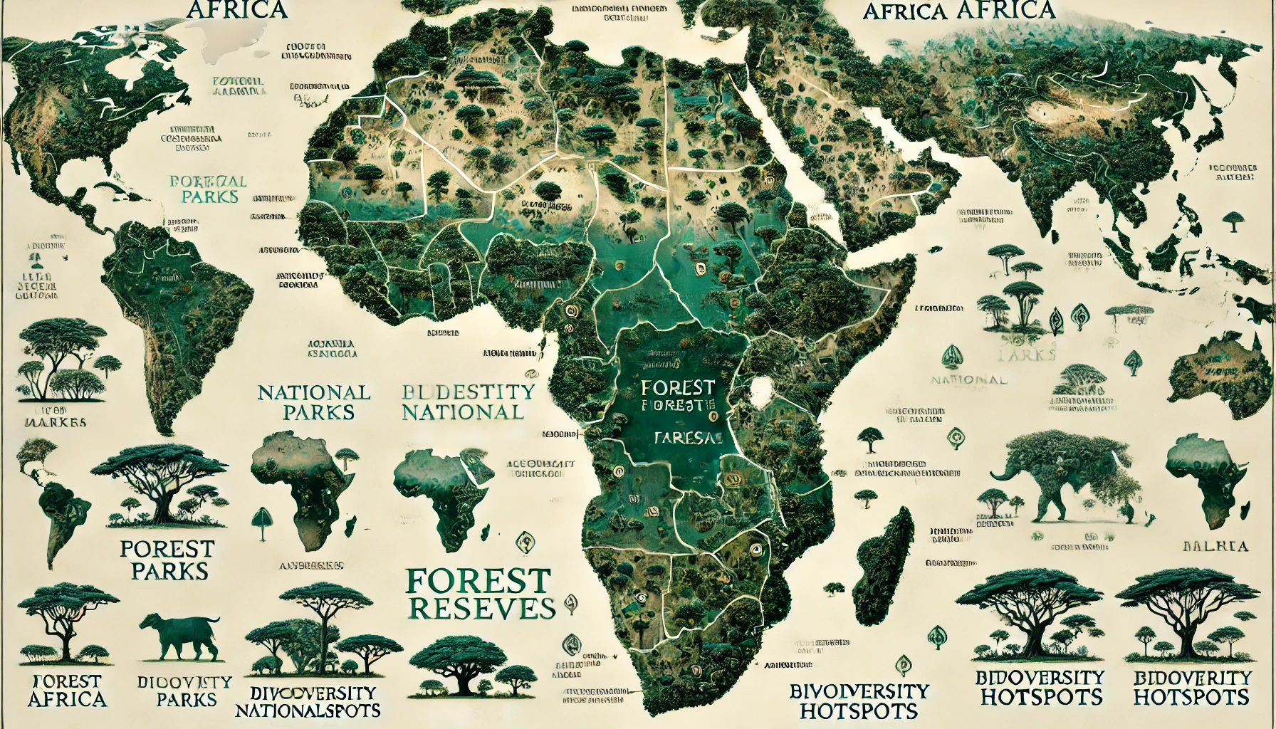 List of all the Reserved Forests in all 54 African Countries