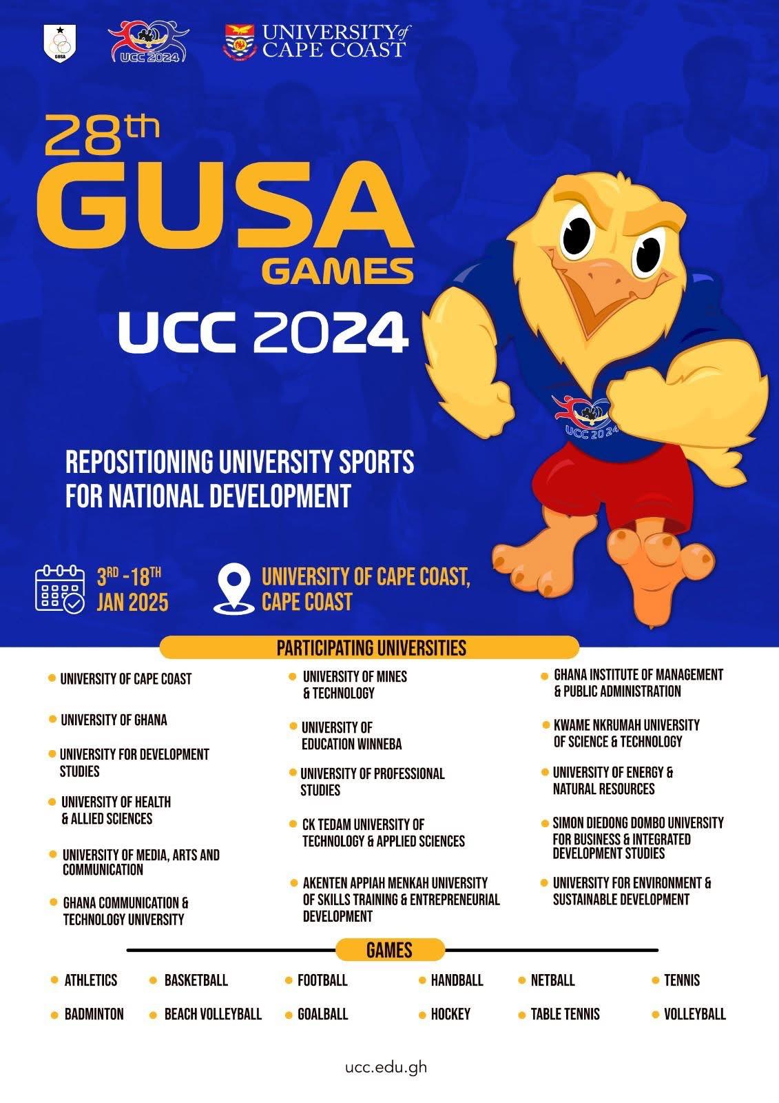 28th GUSA Games Set to Commence Tomorrow at the University of Cape Coast