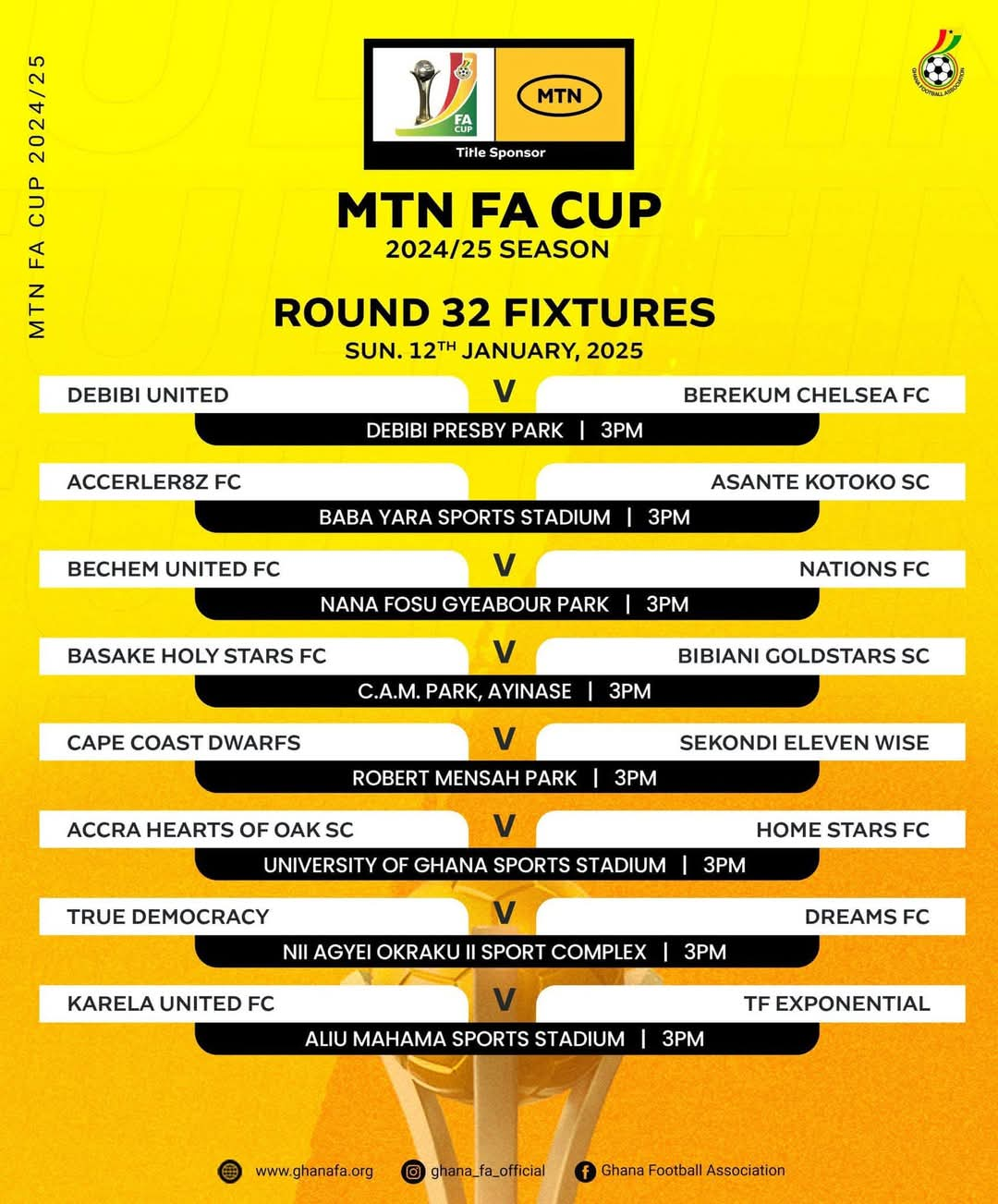 MTN FA CUP 2024/2025 SEASON - ROUND 32