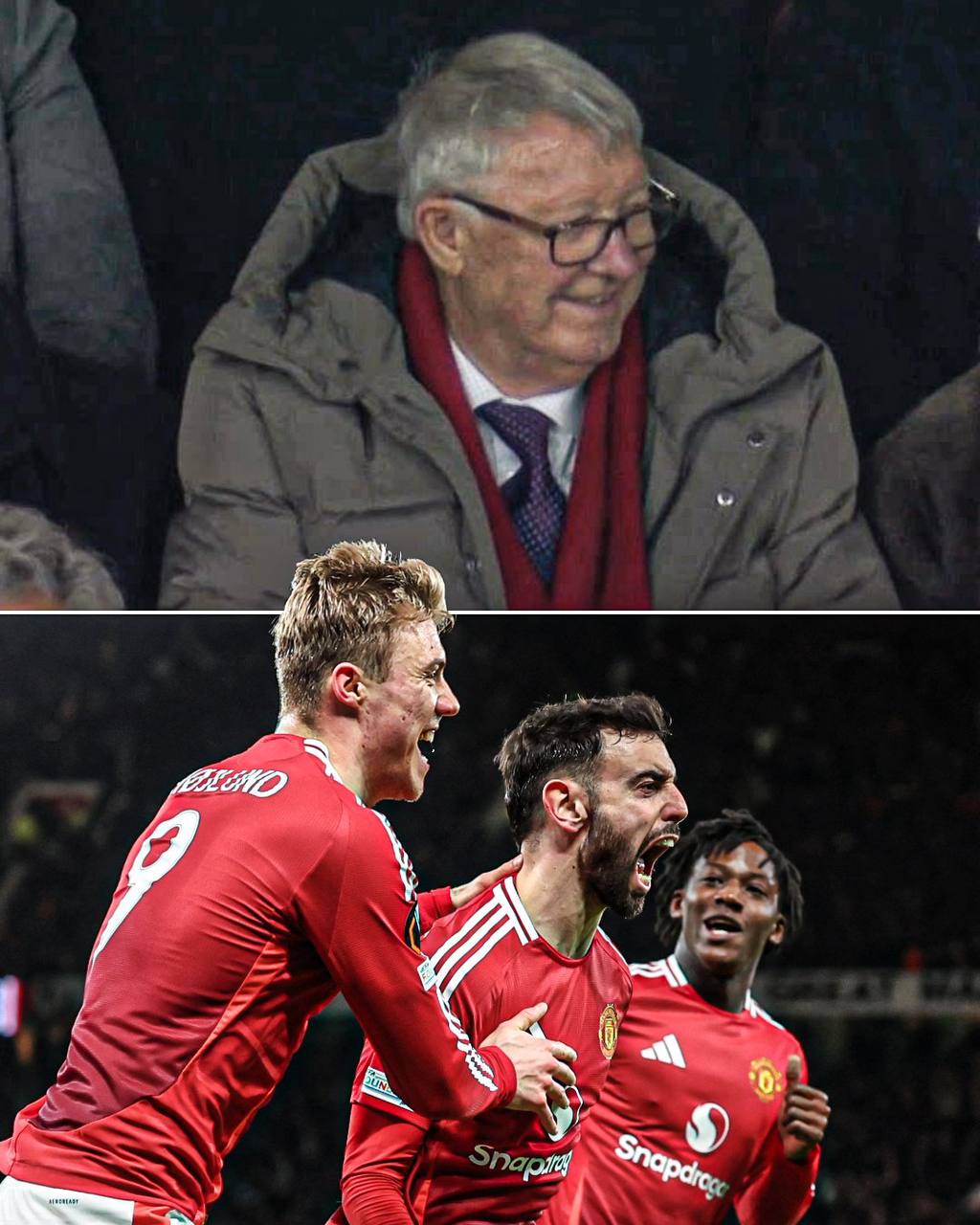 Sir Alex Ferguson Reacts to Bruno Fernandes’ Late Winner Against Rangers