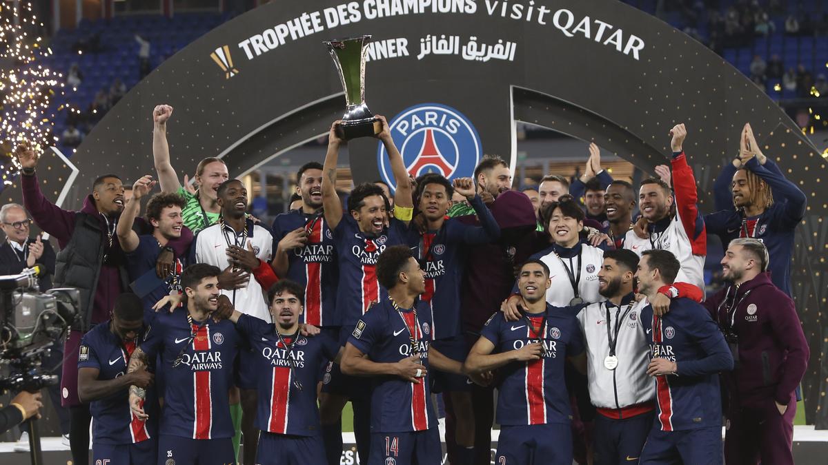 Dembele scores last-gasp winner as PSG lifts third consecutive title