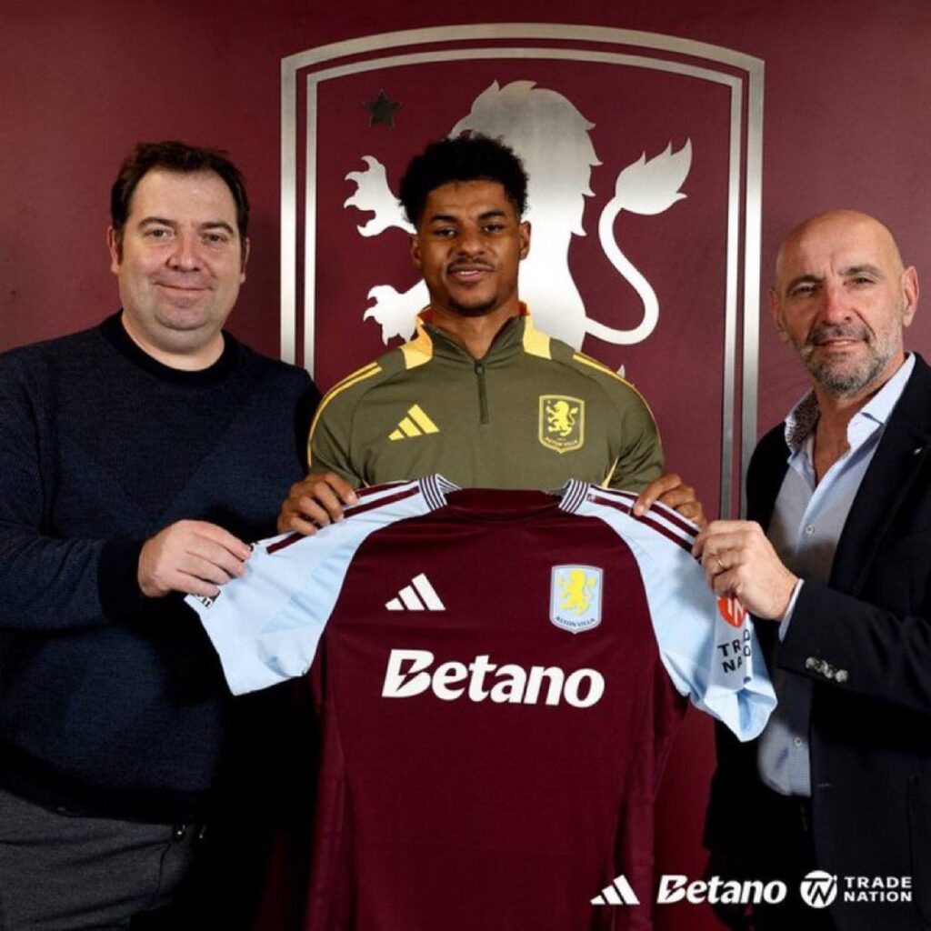 Aston Villa Sign Marcus Rashford from Man United