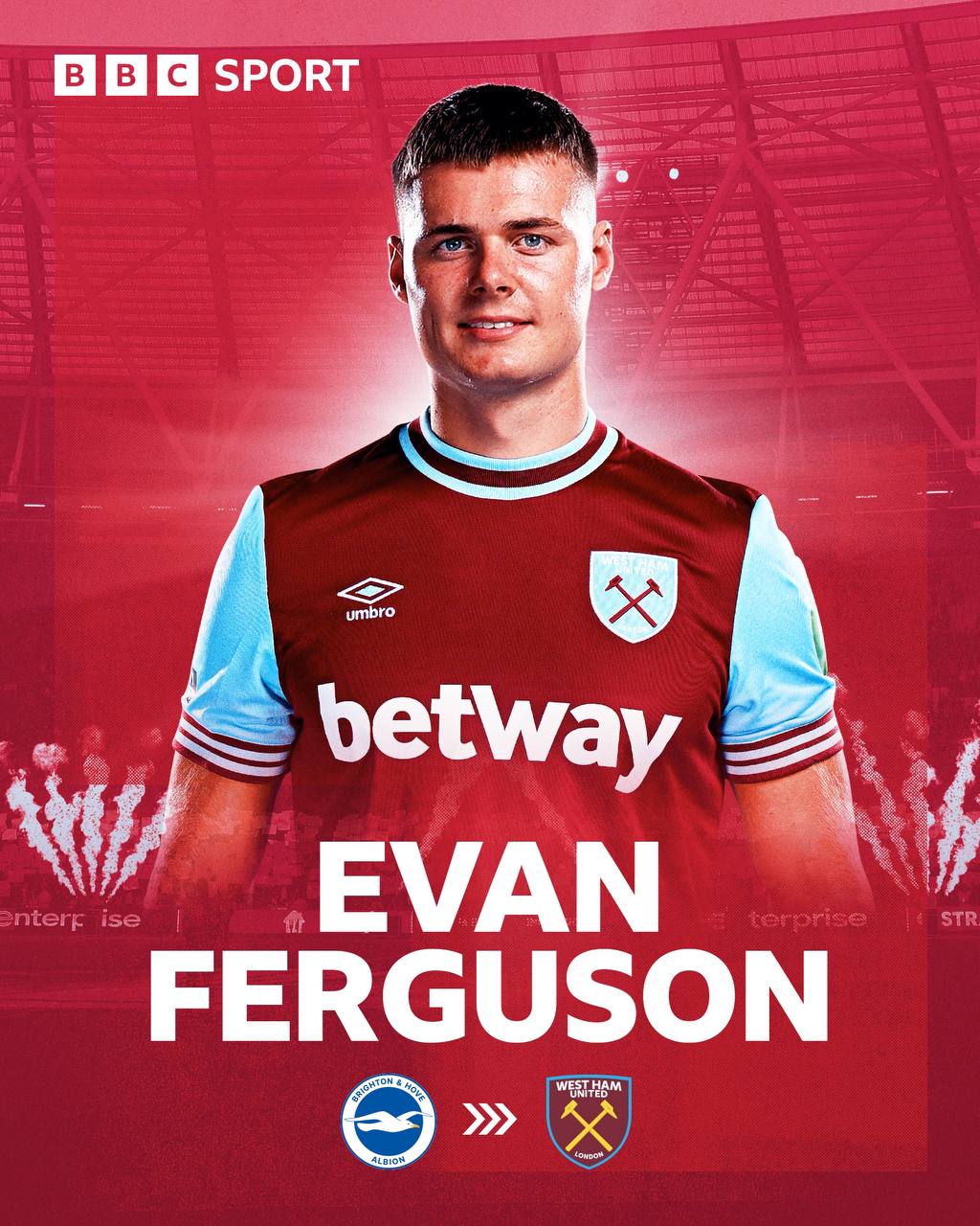 West Ham have completed the loan signing of Evan Ferguson 