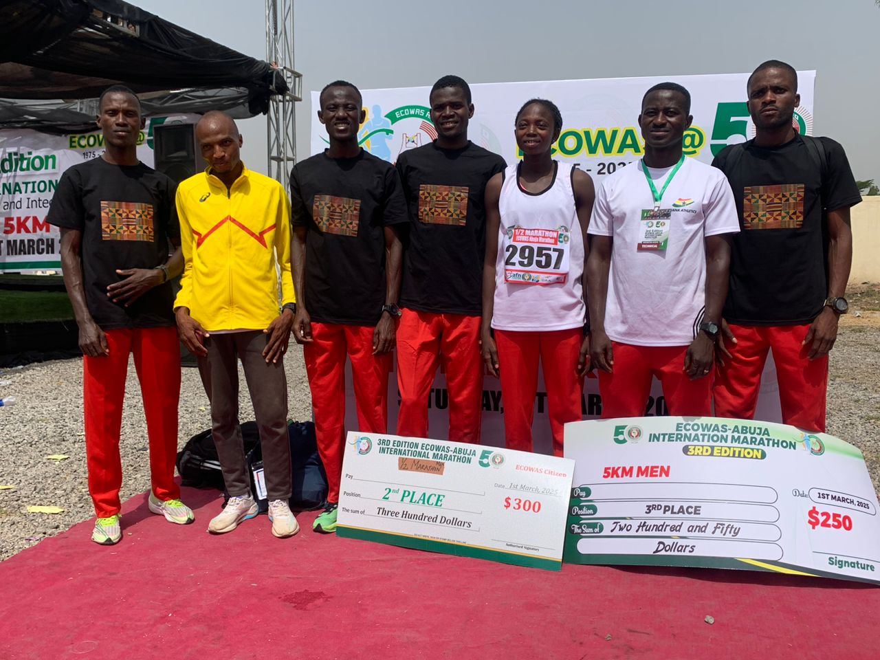 Ghanaian Athletes Shine at the Third Edition of the ECOWAS-Abuja International Marathon