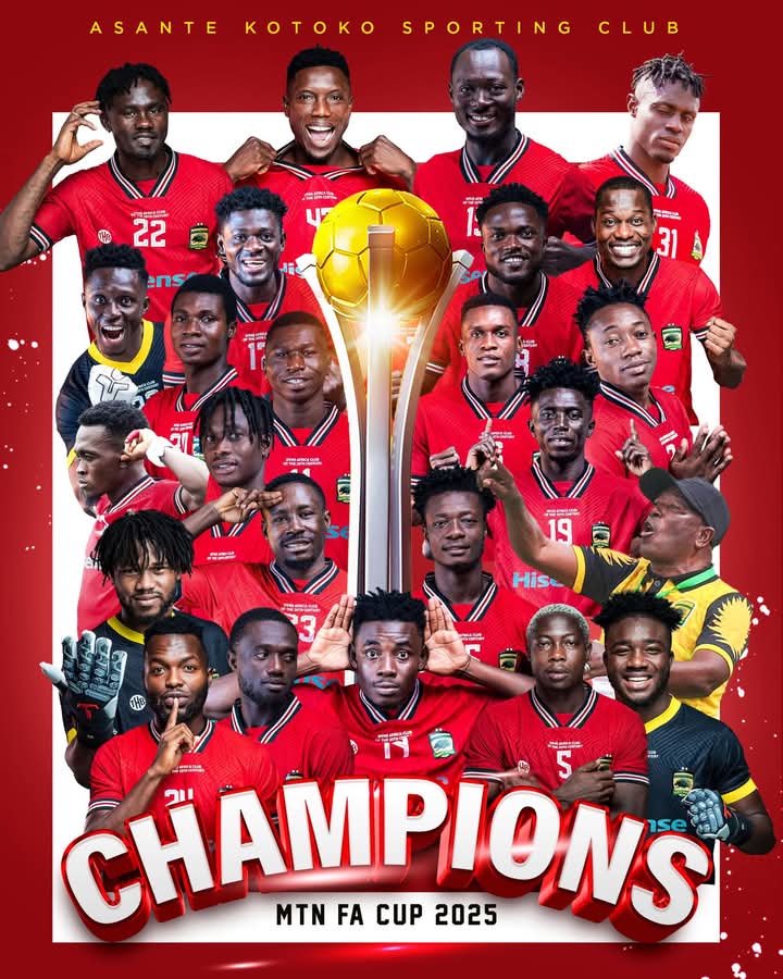 Asante Kotoko Win 10th MTN FA Cup Title With Dramatic Late Goal Over Golden Kick FC