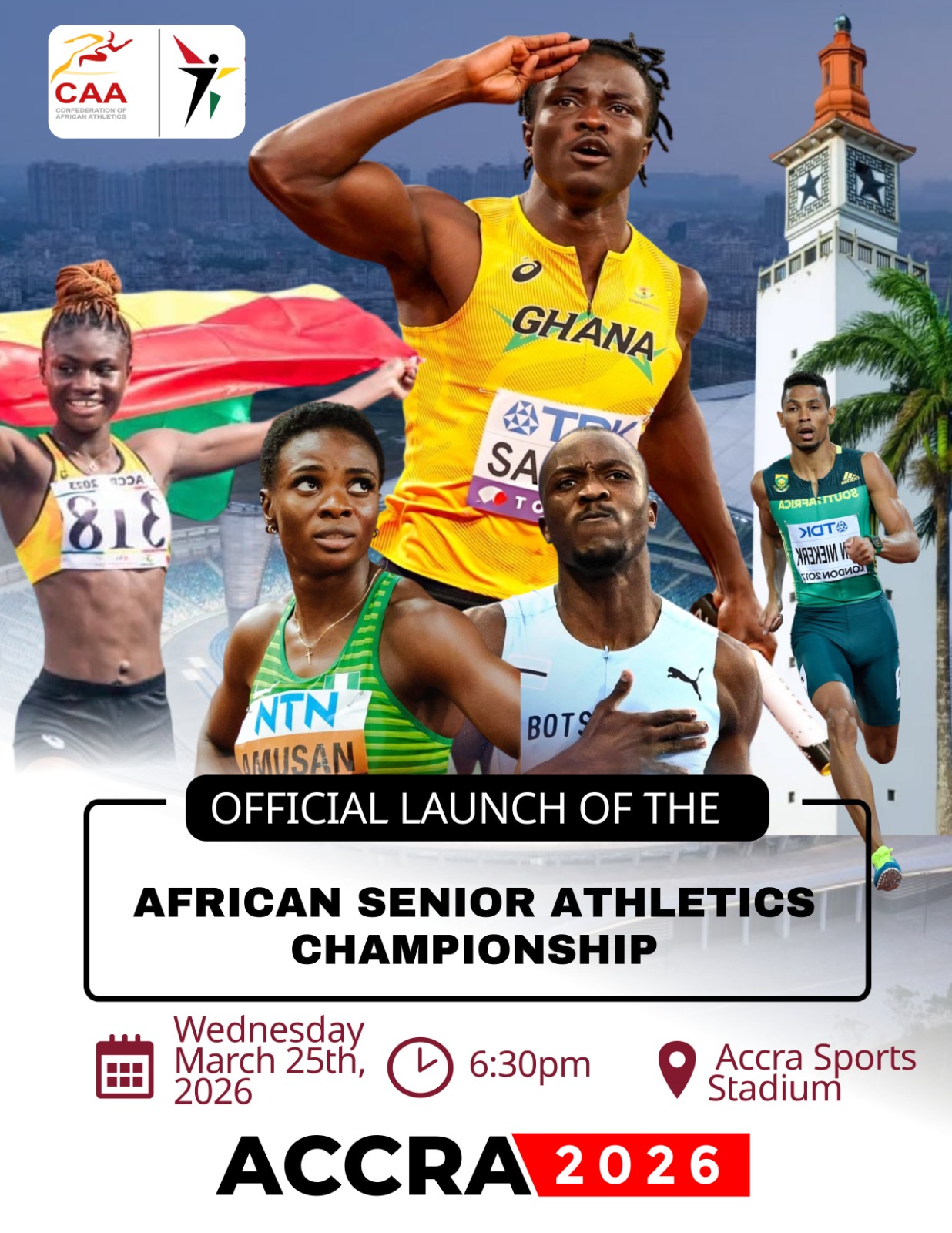 African Senior Athletics Championship To Be Launched Today in Ghana