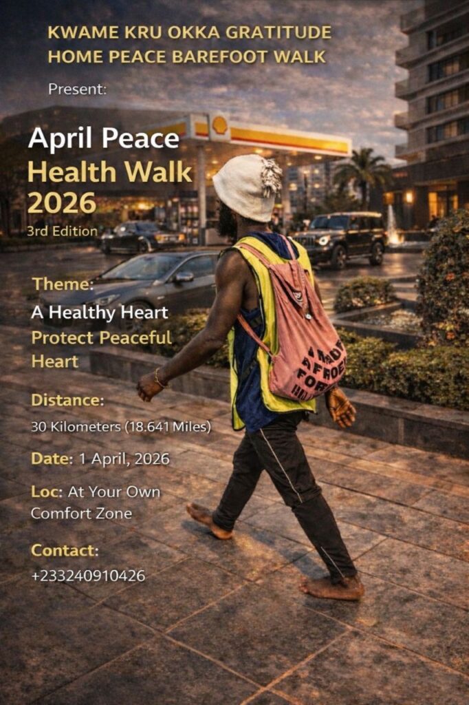 Kwame Kru's Peace Health Walk Set For April 1
