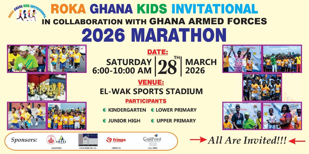 ROKA Ghana Kids Invitational Marathon Fixed For March 28