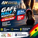 BREAKING NEWS: GAF Half Marathon Fixed for December in Accra