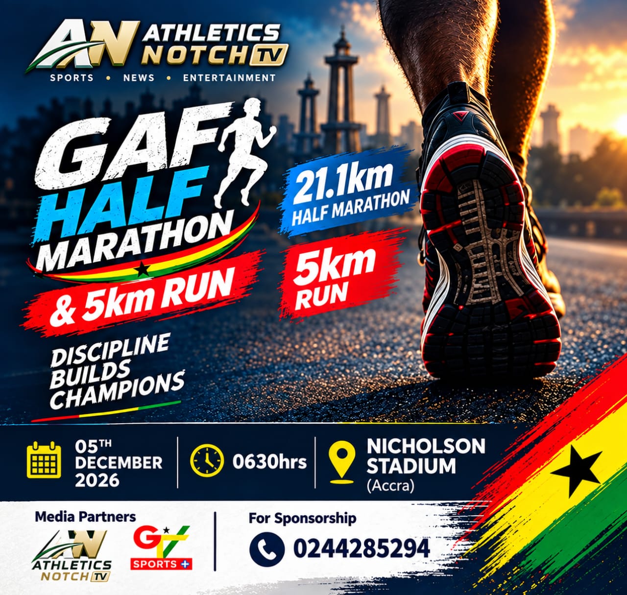 BREAKING NEWS: GAF Half Marathon Fixed for December in Accra